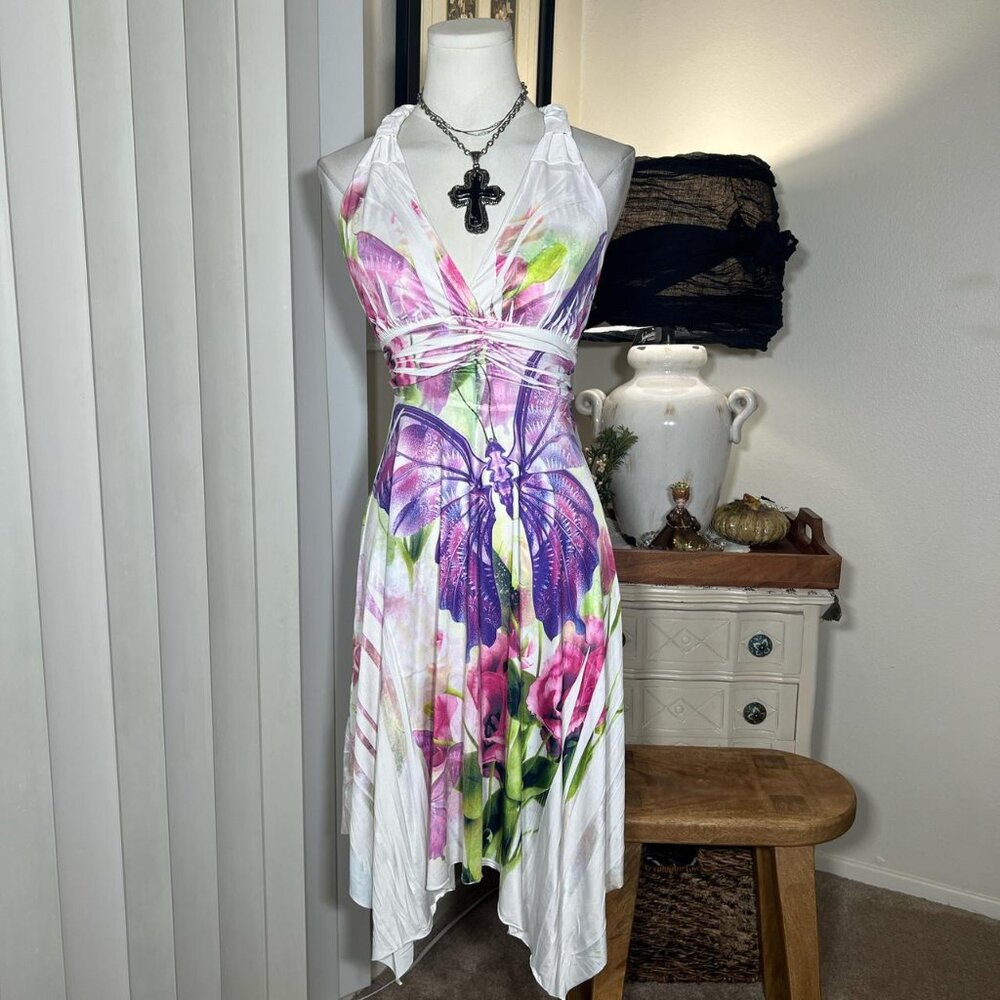 2000s Butterfly Pattern Dress